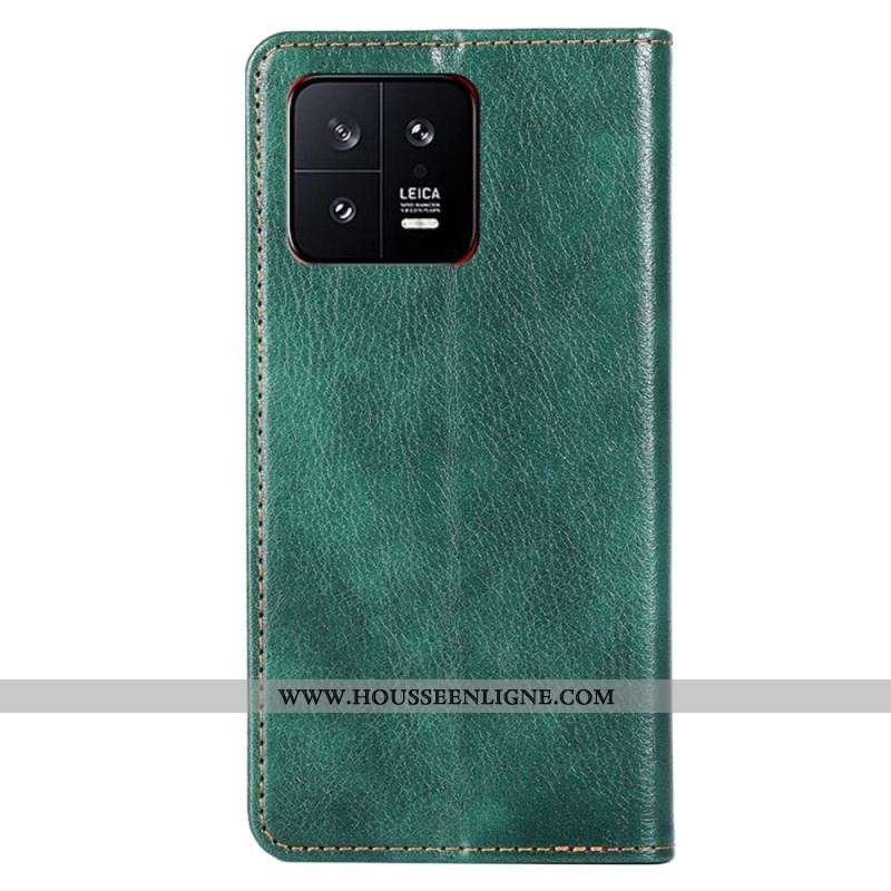 Flip Cover Xiaomi 13 Simili Cuir Coutures