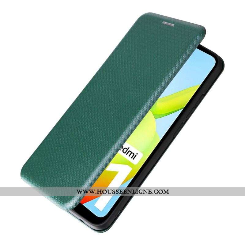 Flip Cover Xiaomi Redmi A1 Fibre Carbone