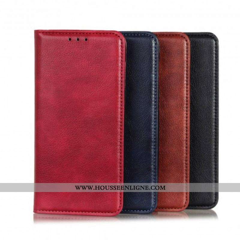 Flip Cover Xiaomi Redmi Note 10/10S/Poco M5s Cuir Fendu Litchi