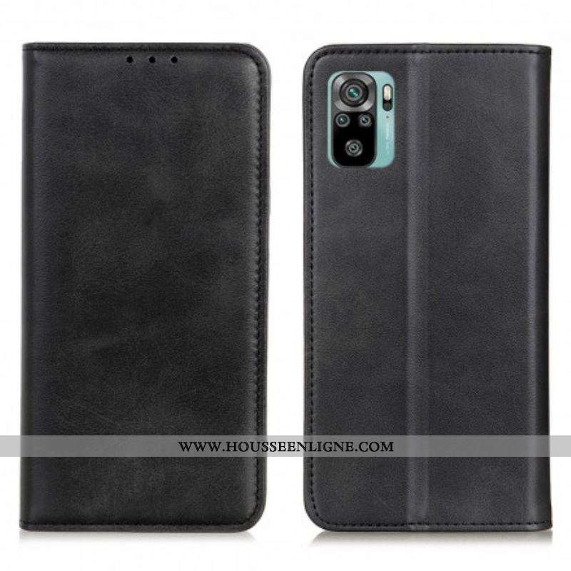 Flip Cover Xiaomi Redmi Note 10/10S/Poco M5s Cuir Fendu