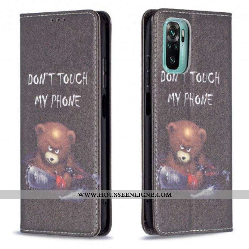 Flip Cover Xiaomi Redmi Note 10/10S/Poco M5s Ours Dangereux