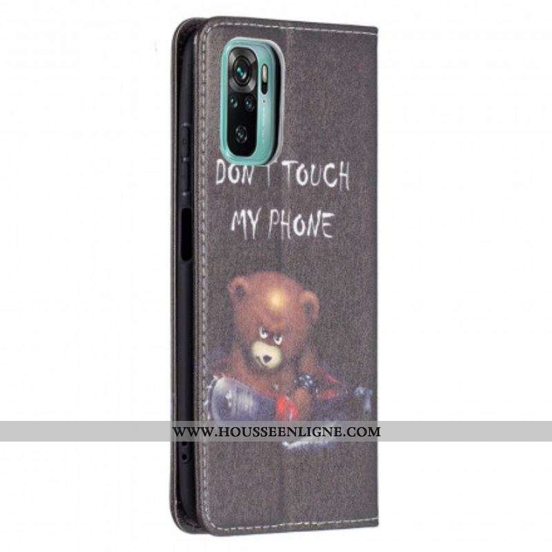 Flip Cover Xiaomi Redmi Note 10/10S/Poco M5s Ours Dangereux