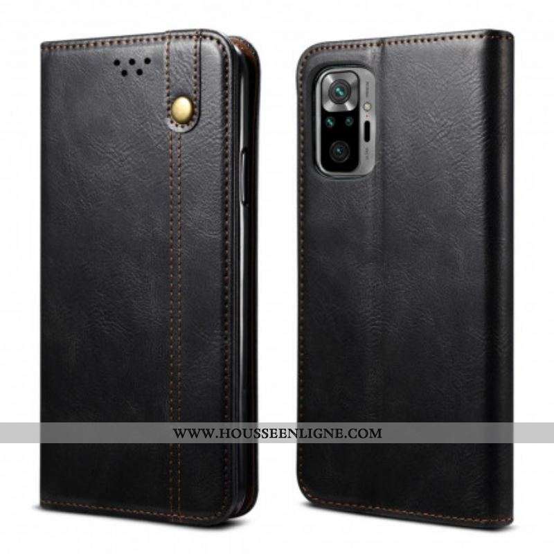 Flip Cover Xiaomi Redmi Note 10/10S/Poco M5s Simili Cuir Ciré