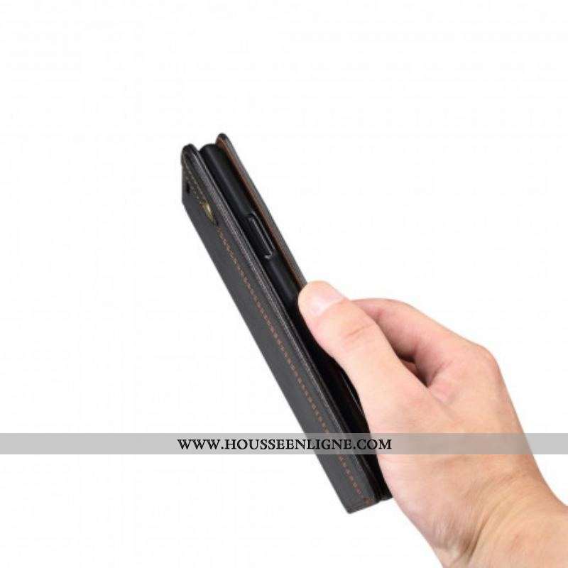 Flip Cover Xiaomi Redmi Note 10/10S/Poco M5s Simili Cuir Ciré