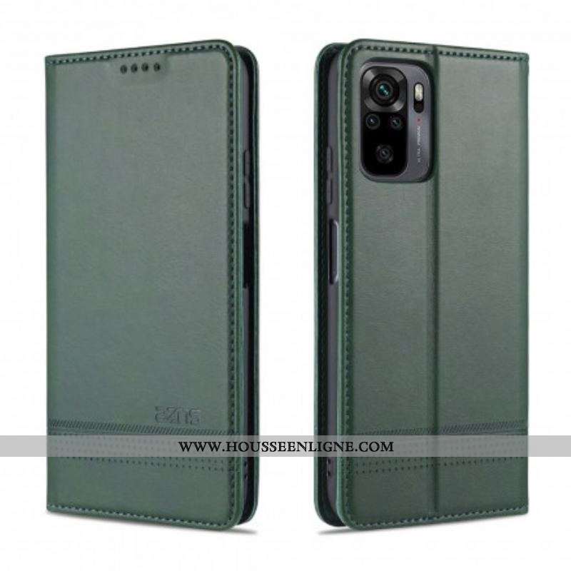 Flip Cover Xiaomi Redmi Note 10/10S/Poco M5s Style Cuir AZNS