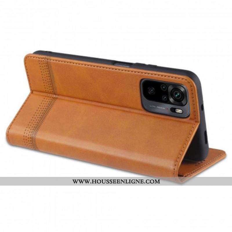 Flip Cover Xiaomi Redmi Note 10/10S/Poco M5s Style Cuir AZNS