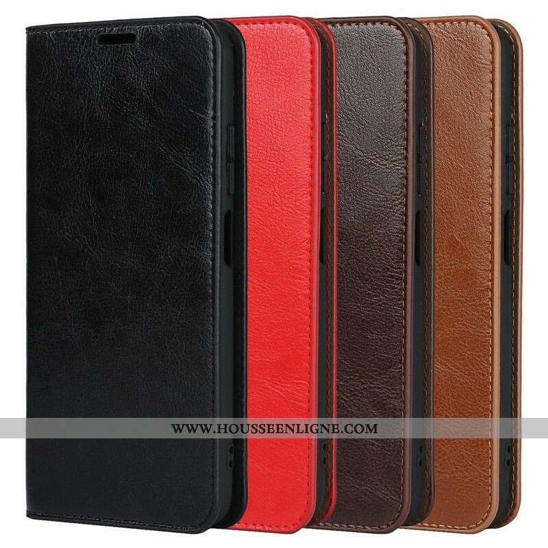 Flip Cover Xiaomi Redmi Note 10 5G / Poco M3 Pro 5G Cuir Véritable