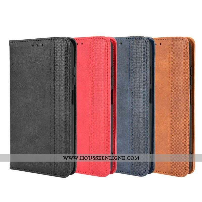 Flip Cover Xiaomi Redmi Note 10 5G / Poco M3 Pro 5G Effet Cuir Vintage Stylisé