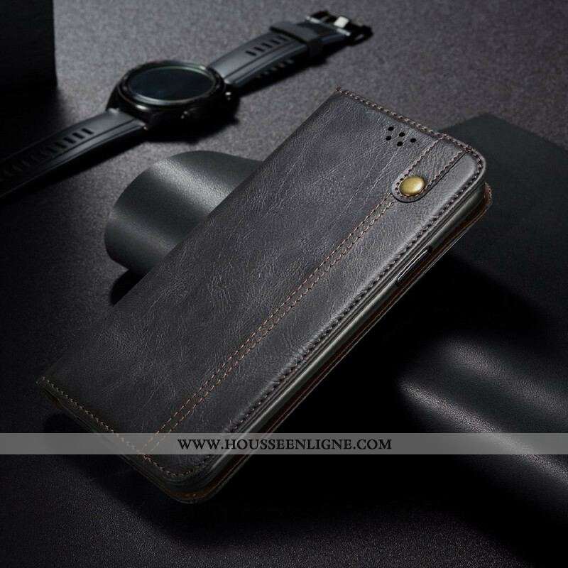 Flip Cover Xiaomi Redmi Note 10 5G / Poco M3 Pro 5G Simili Cuir Ciré