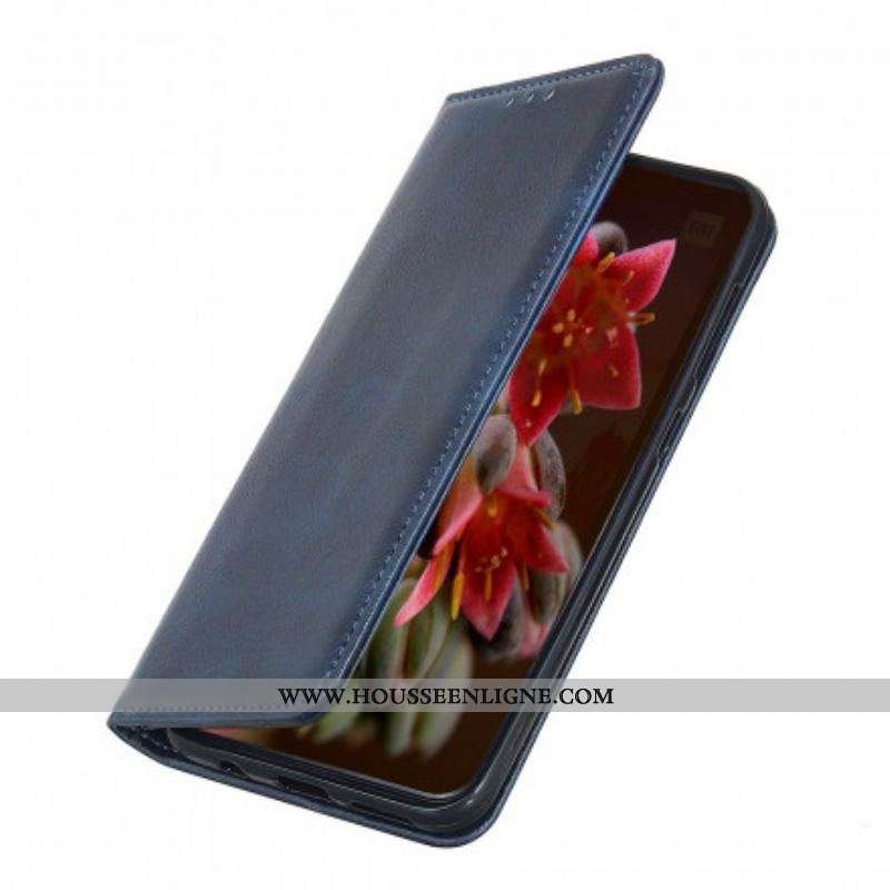 Flip Cover Xiaomi Redmi Note 10 Pro Cuir Fendu Litchi