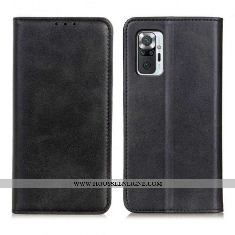 Flip Cover Xiaomi Redmi Note 10 Pro Cuir Fendu