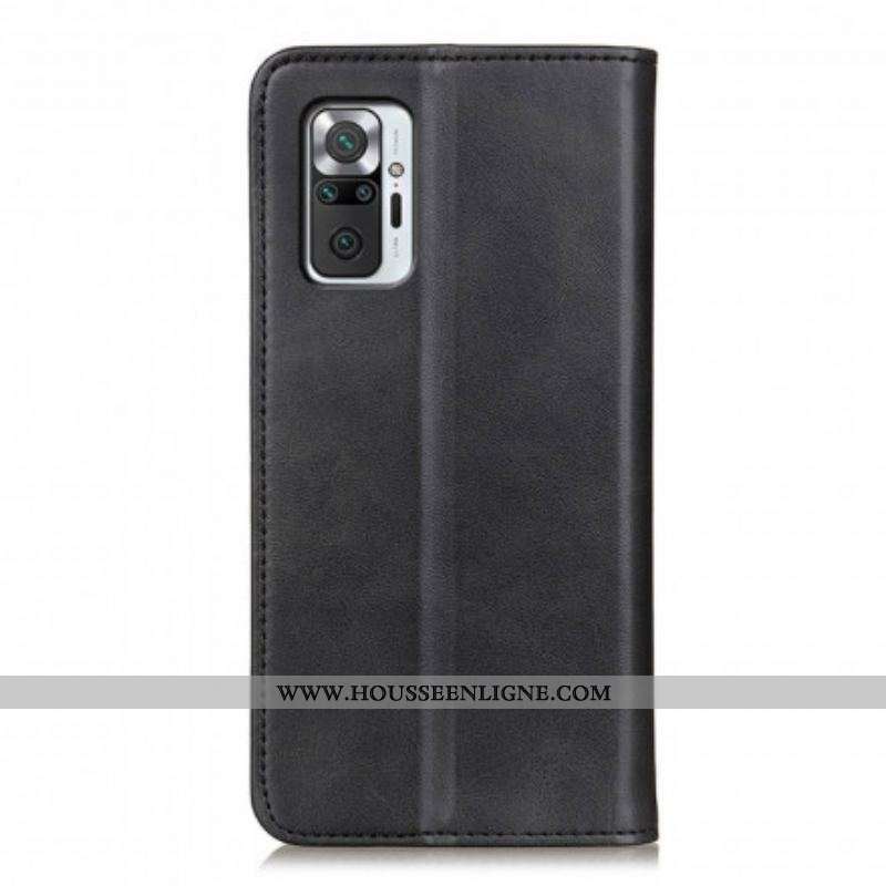 Flip Cover Xiaomi Redmi Note 10 Pro Cuir Fendu