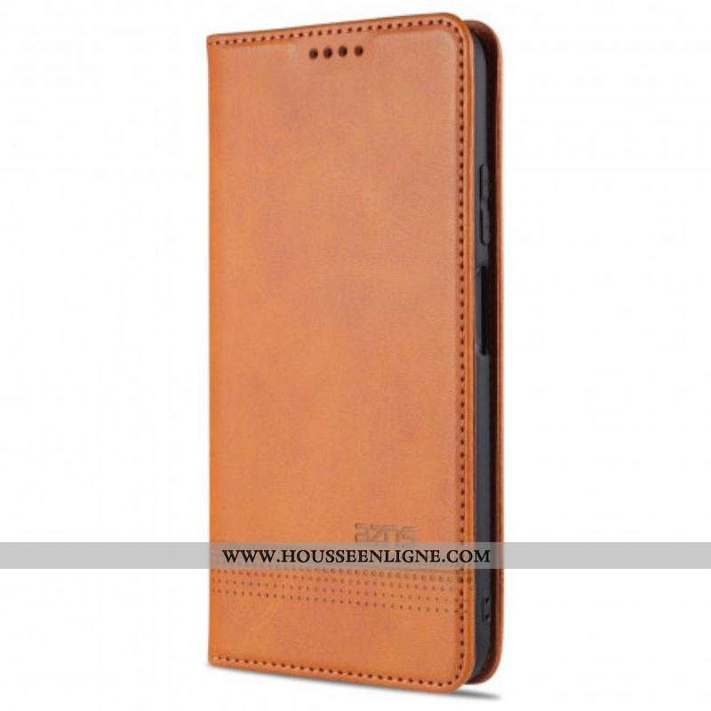 Flip Cover Xiaomi Redmi Note 10 Pro Style Cuir AZNS