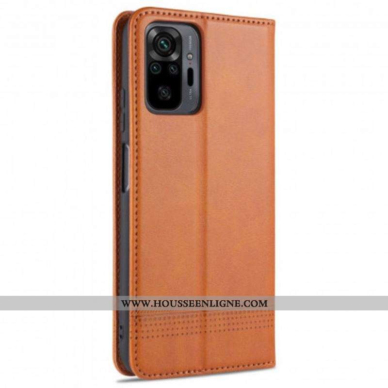 Flip Cover Xiaomi Redmi Note 10 Pro Style Cuir AZNS