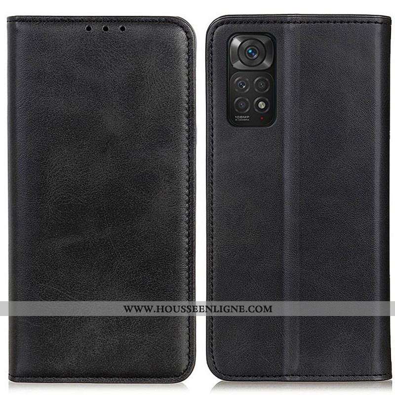 Flip Cover Xiaomi Redmi Note 11 / 11s Cuir Fendu Élégance