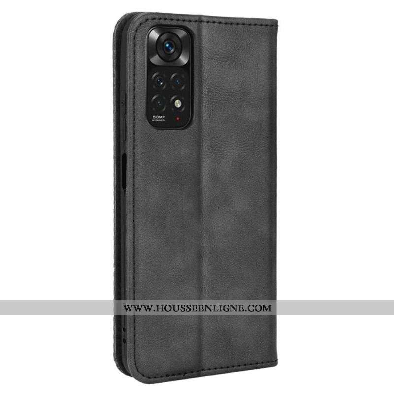 Flip Cover Xiaomi Redmi Note 11 / 11s Effet Cuir Vintage Stylisé