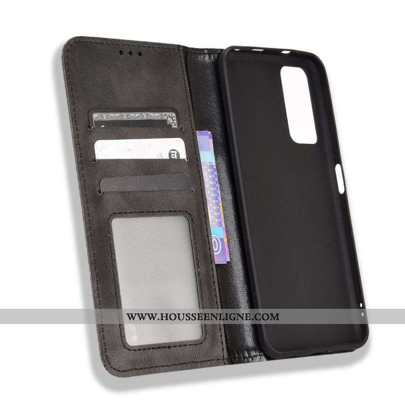 Flip Cover Xiaomi Redmi Note 11 / 11s Effet Cuir Vintage Stylisé