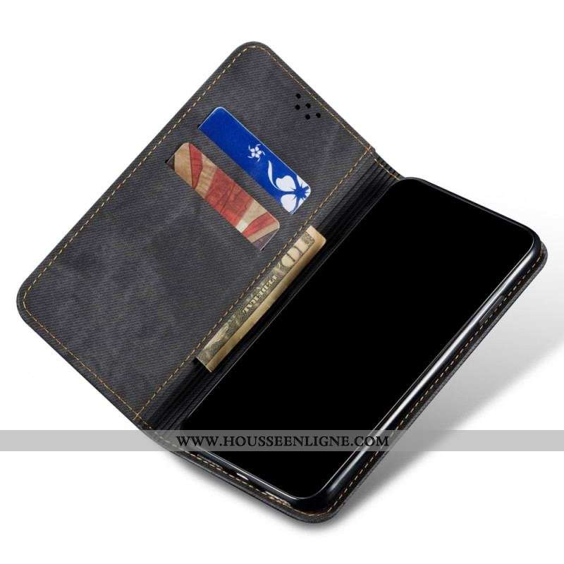 Flip Cover Xiaomi Redmi Note 11 / 11s Tissu Jeans