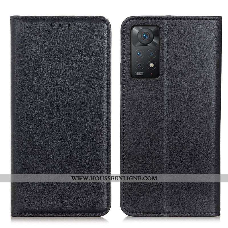 Flip Cover Xiaomi Redmi Note 11 Pro / Note 11 Pro 5G Cuir Fendu Litchi