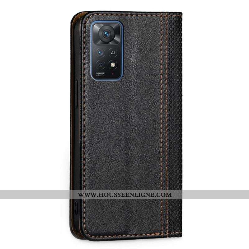 Flip Cover Xiaomi Redmi Note 11 Pro / Note 11 Pro 5G Effet Cuir Texturé