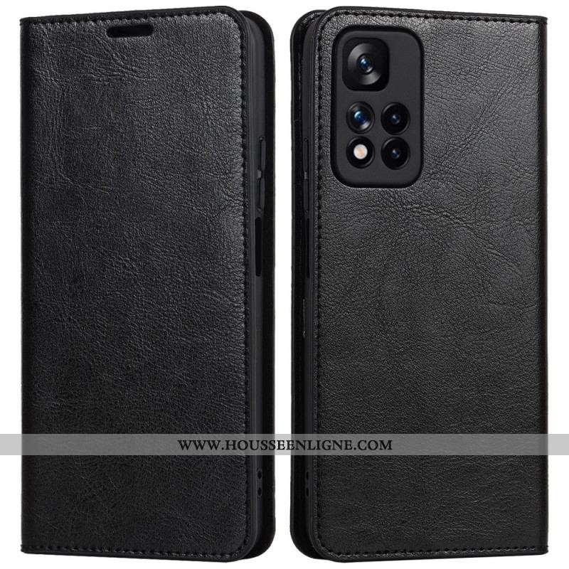 Flip Cover Xiaomi Redmi Note 11 Pro Plus 5G Cuir Véritable