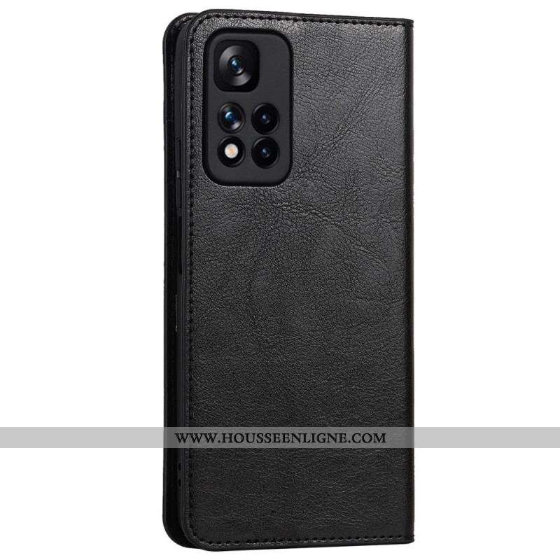 Flip Cover Xiaomi Redmi Note 11 Pro Plus 5G Cuir Véritable