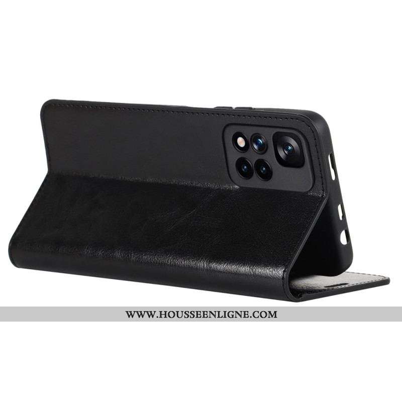 Flip Cover Xiaomi Redmi Note 11 Pro Plus 5G Cuir Véritable