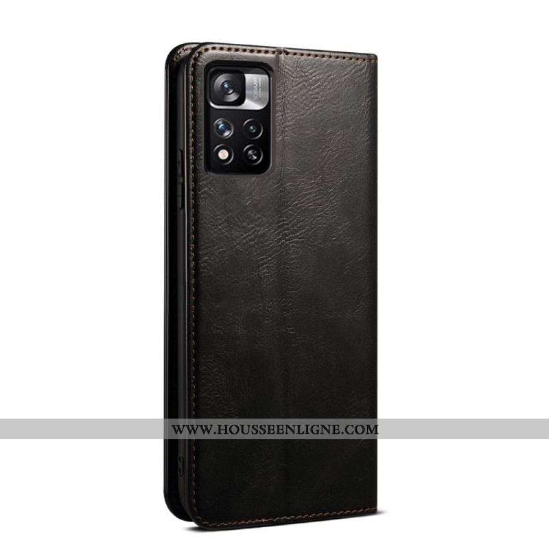 Flip Cover Xiaomi Redmi Note 11 Pro Plus 5G Simili Cuir Ciré