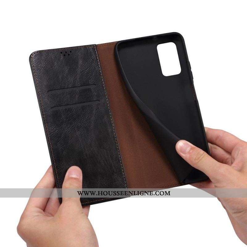 Flip Cover Xiaomi Redmi Note 11 Pro Plus 5G Simili Cuir Ciré