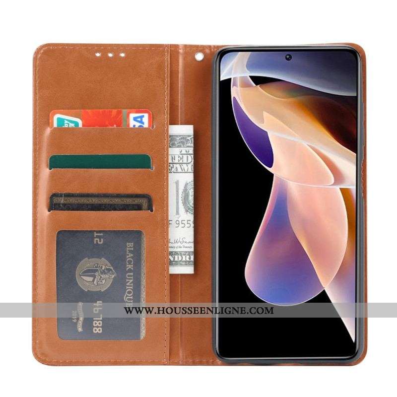 Flip Cover Xiaomi Redmi Note 11 Pro Plus 5G Simili Cuir Porte-Cartes