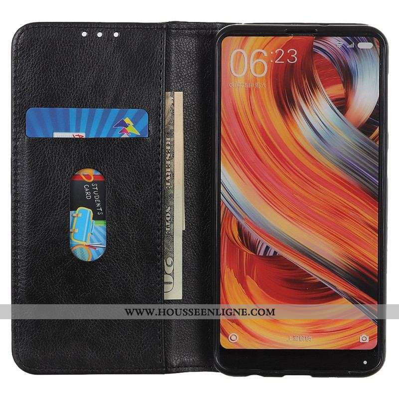 Flip Cover Xiaomi Redmi Note 12 4G Cuir Fendu Vintage