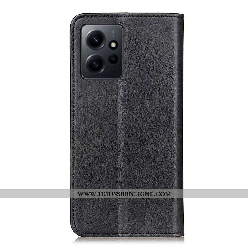 Flip Cover Xiaomi Redmi Note 12 4G Cuir Fendu Élégance