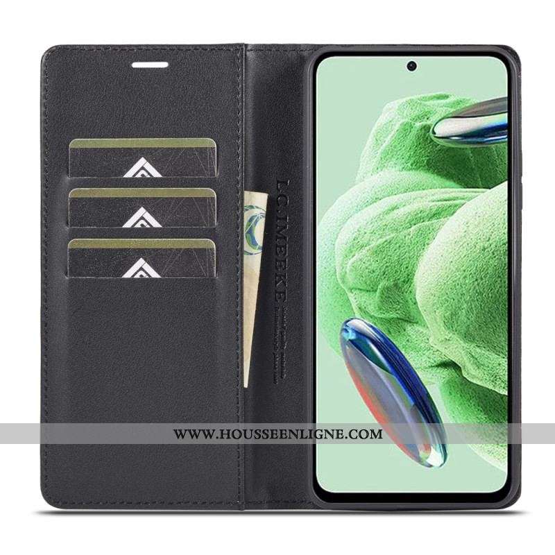 Flip Cover Xiaomi Redmi Note 12/Poco X5 5G Fibre Carbone LC.IMEEKE