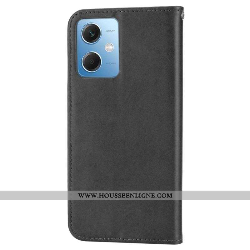 Flip Cover Xiaomi Redmi Note 12/Poco X5 5G Style Cuir Motif 3D