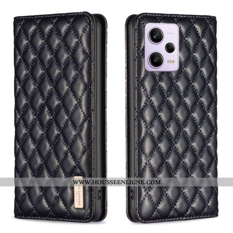 Flip Cover Xiaomi Redmi Note 12 Pro/Poco X5 Pro 5G Matelassée BINFEN COLOR