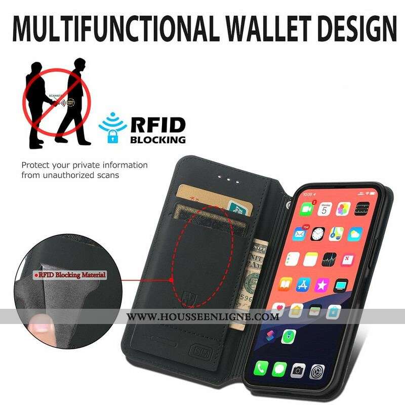 Flip Cover iPhone 13 Mini Design RFID Caseneo