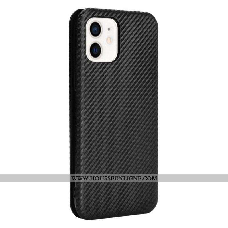 Flip Cover iPhone 13 Mini Fibre Carbone