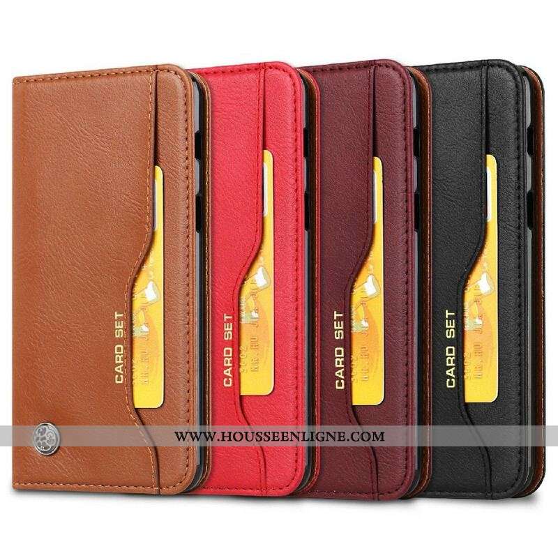 Flip Cover iPhone 13 Mini Simili Cuir Porte-Cartes