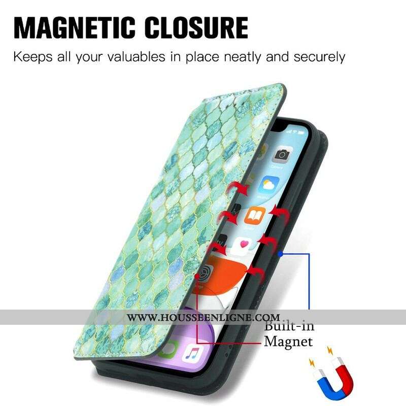 Flip Cover iPhone 13 Pro Max Motif Coloré Surprenant