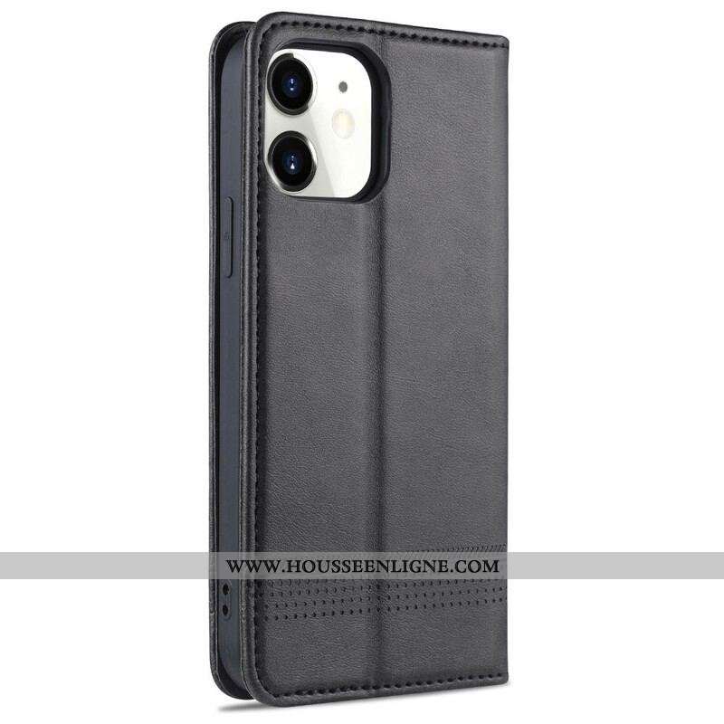 Flip Cover iPhone 13 Pro Style Cuir AZNS