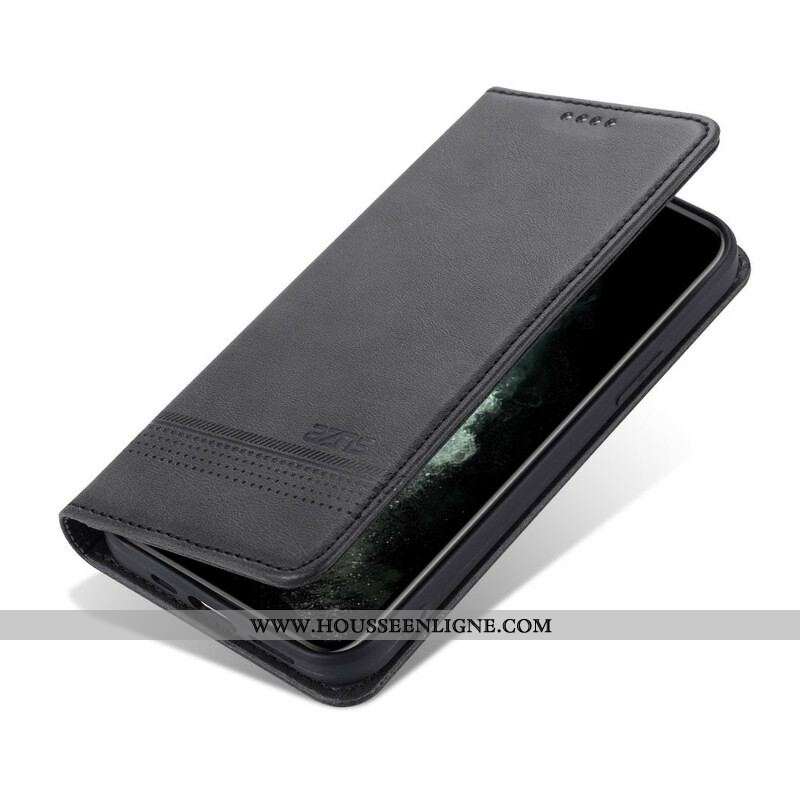 Flip Cover iPhone 13 Pro Style Cuir AZNS