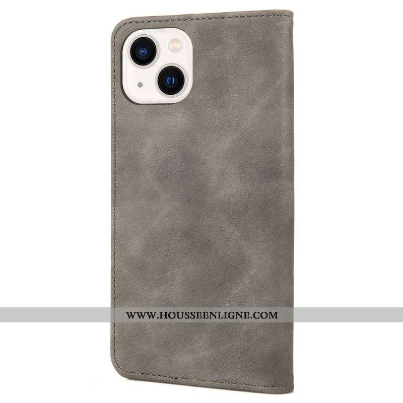 Flip Cover iPhone 14 Bicolore avec Rivet