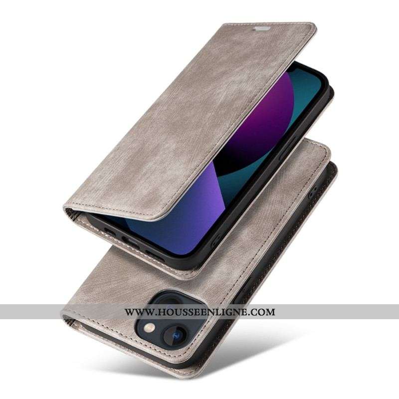 Flip Cover iPhone 14 Plus Simili Cuir Coloré