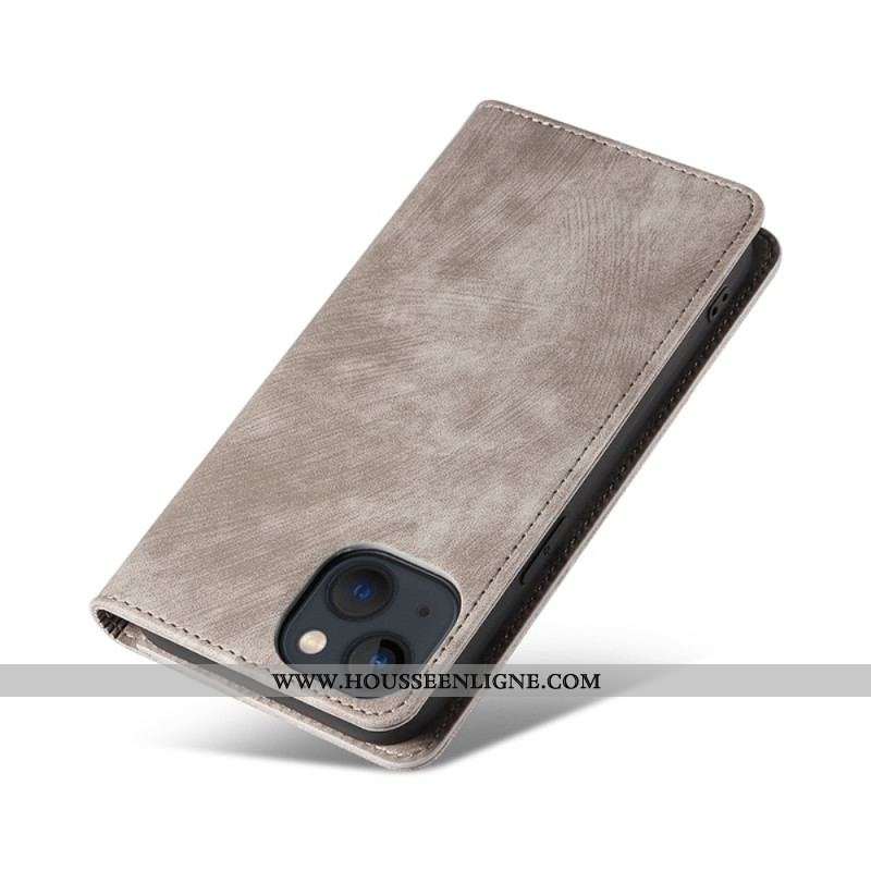 Flip Cover iPhone 14 Plus Simili Cuir Coloré