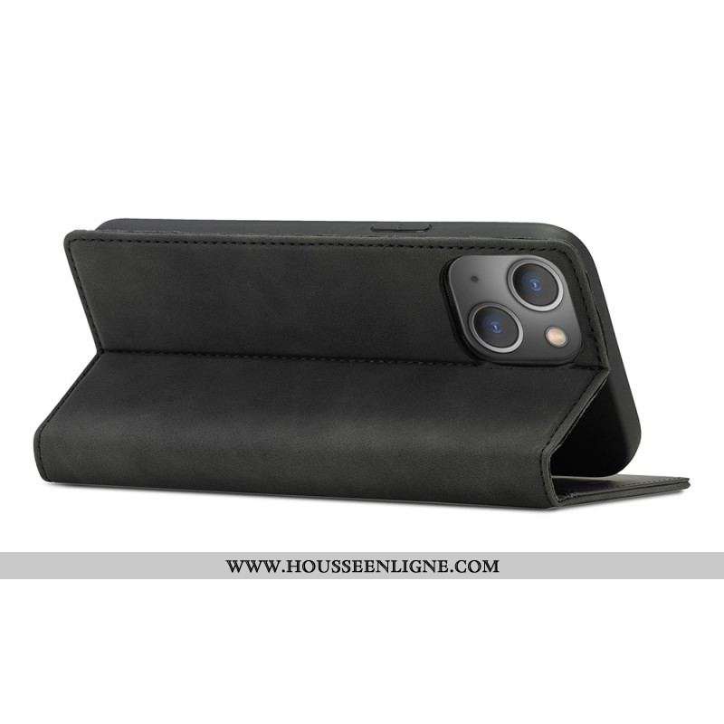 Flip Cover iPhone 14 Plus Simili Cuir Lc.Imeeke