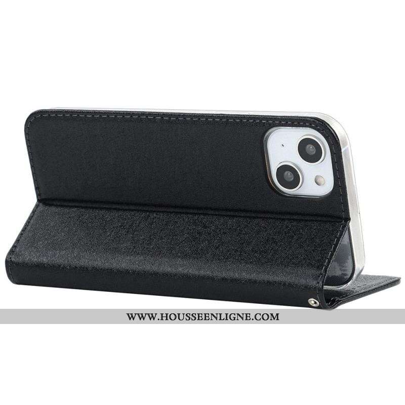 Flip Cover iPhone 14 Plus Style Cuir Douceur avec Lanière