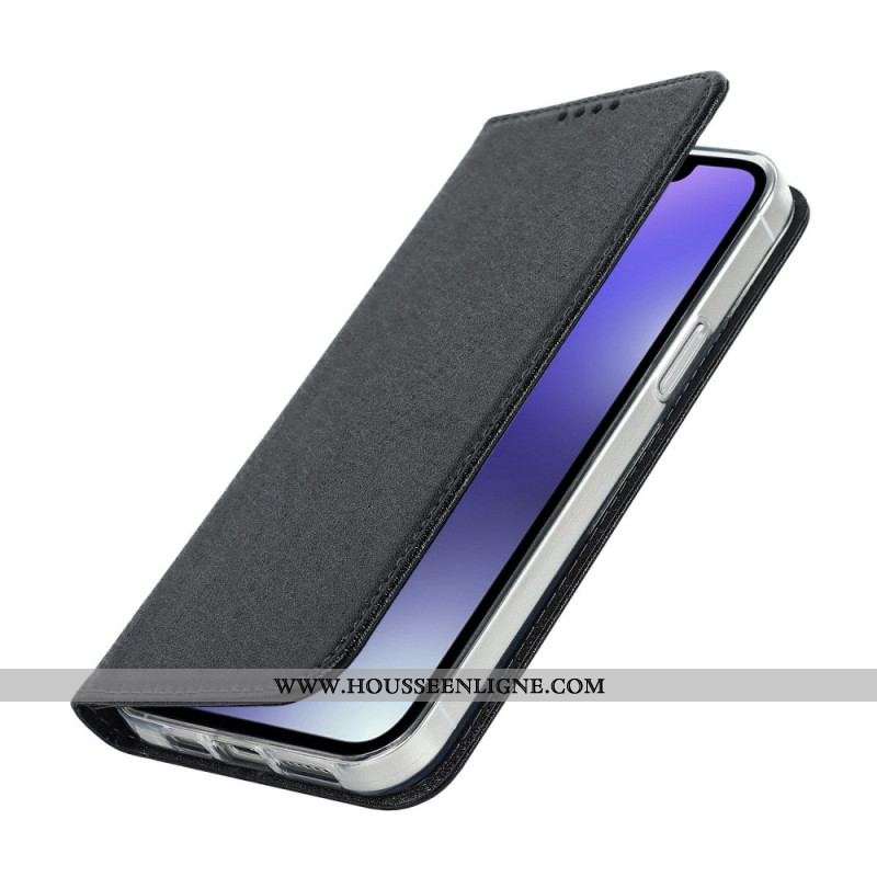 Flip Cover iPhone 14 Plus Style Cuir Douceur avec Lanière