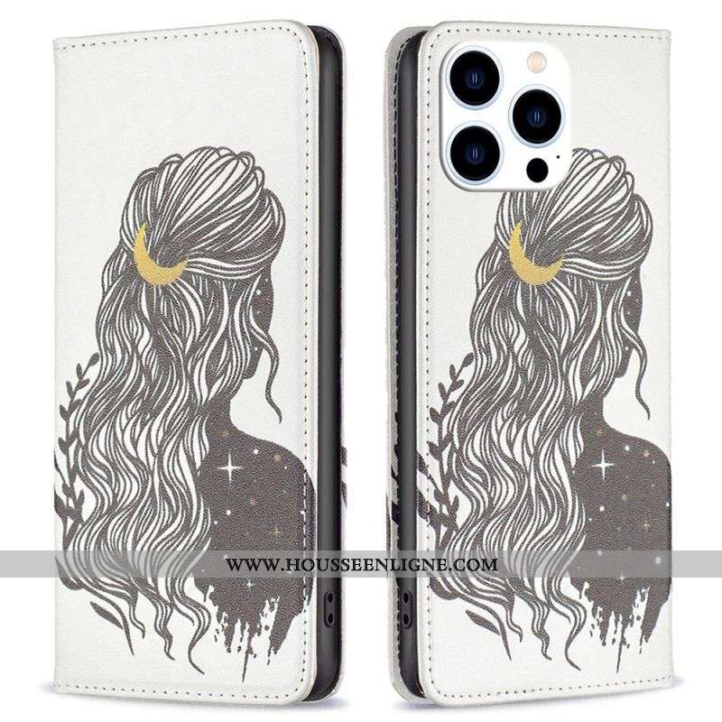 Flip Cover iPhone 14 Pro Jolie Chevelure