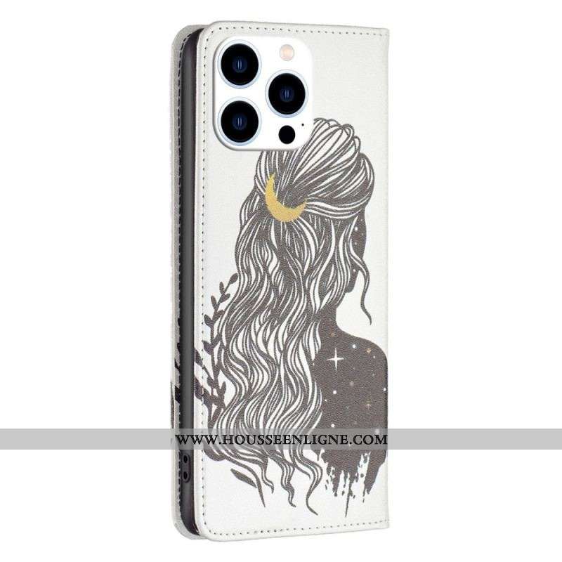 Flip Cover iPhone 14 Pro Jolie Chevelure