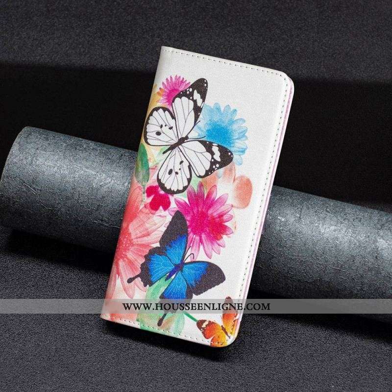 Flip Cover iPhone 14 Pro Papillons